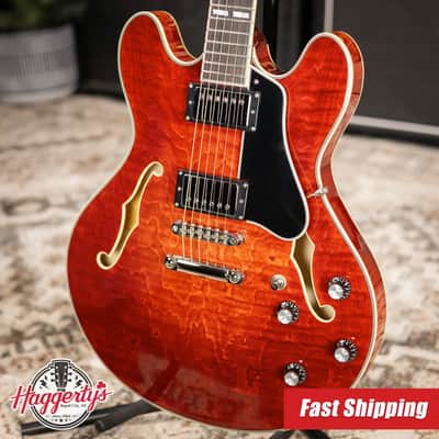 Eastman T486 Thinline Semi-Hollow Electric Guitar - Classic with Hardshell Case image 1
