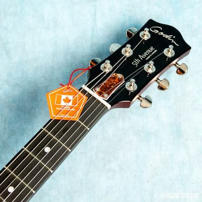 Godin 5th Ave Uptown T-Armond Havana Burst SF Electric Guitar No Bag/Case image 6