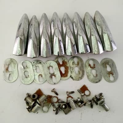 *Premier 8x Tom Drum Lugs Olympic Chrome Vintage 60s England 9/16" UK Floor image 1