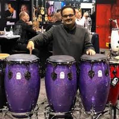 Set of 2 - Jimmie Morales Signature Series Tumba & Conga Drums - Purple Sparkle image 6