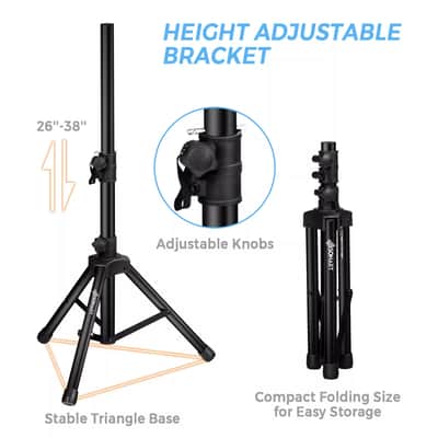 1600W Portable 2-Way Powered Speaker System with Microphone – High-Powered PA Sound image 3
