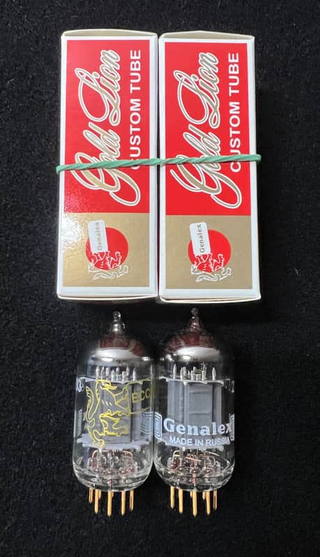 BRAND NEW Matched Pair (2) Genalex Gold Lion ECC83/B759 Preamp Tubes: OVERSTOCK image 1