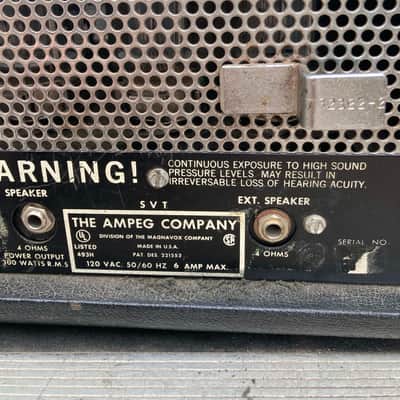 Ampeg SVT "Black Line" 300-Watt Bass Amp Head 1972 - 1975 - Black image 7