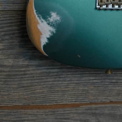 Used Fender Custom Shop 1963 Stratocaster Heavy Relic - Sherwood Metallic w/OHSC image 3