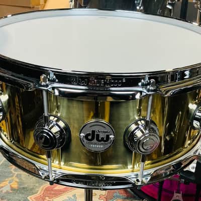 DW Collectors Series 5.5x14 Bell Brass Snare Drum - Polished Brass image 1