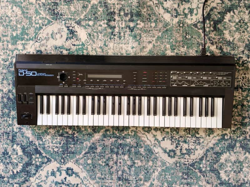 Roland D-50 61-Key Linear Synthesizer with card PN-D50-00 and case