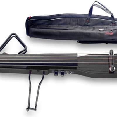 STAGG Metal Black Electric Double Bass With Gigbag Plus 1/4" Output Jack EUB Electric Upright Bass image 2