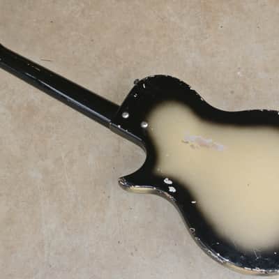 1959  Supro Super  / Thunderstick Guitar with Case  - Silverburst Finish image 10