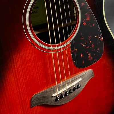Yamaha FG830TBS Solid Top Dreadnought Acoustic Guitar Tobacco Sunburst image 6
