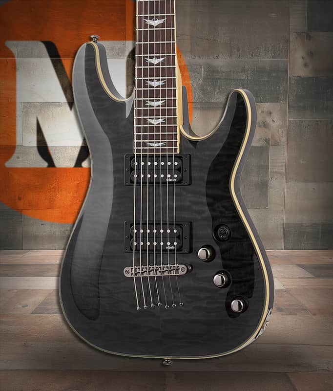 Schecter Omen Extreme-7 - See-Thru Black (STBLK) (2007) image 1