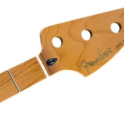 Fender ROASTED MAPLE Jazz/J-Bass Neck, Medium Jumbo Frets, 9.5", C Shape image 4
