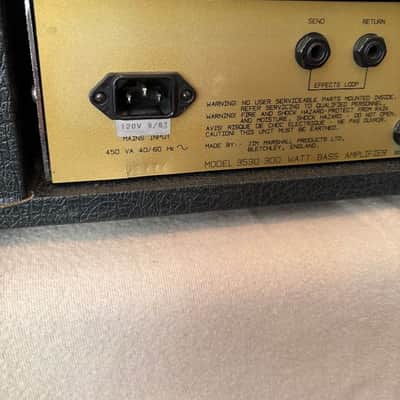 VINTAGE MARSHALL 25/50 JUBILEE 3530 BASS AMP HEAD image 16