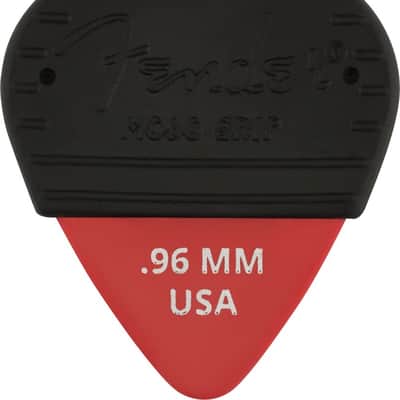 Fender MOJO GRIP Guitar Picks, Dura-Tone Delrin .96, 3-Pack FIESTA RED image 2