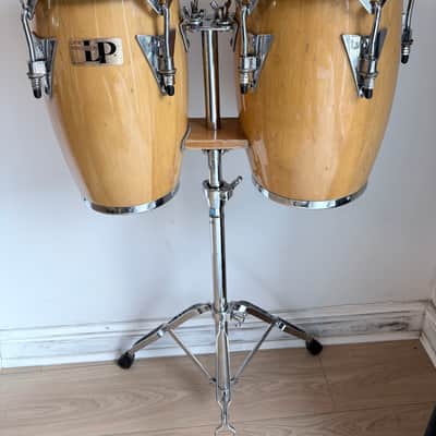 Latin Percussion LP-JRX-AW Junior Natural Wood Conga Set with Comfort Curve, Chrome Hardware Stand image 5