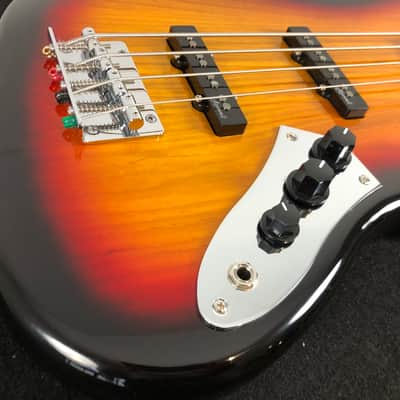 Harley Benton JB-40FL SB FRETLESS Sunburst 4-String Bass image 8