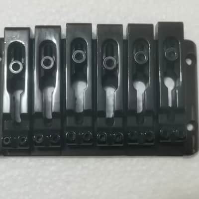 6 String Electric Bass Guitar Bridge in Black image 1