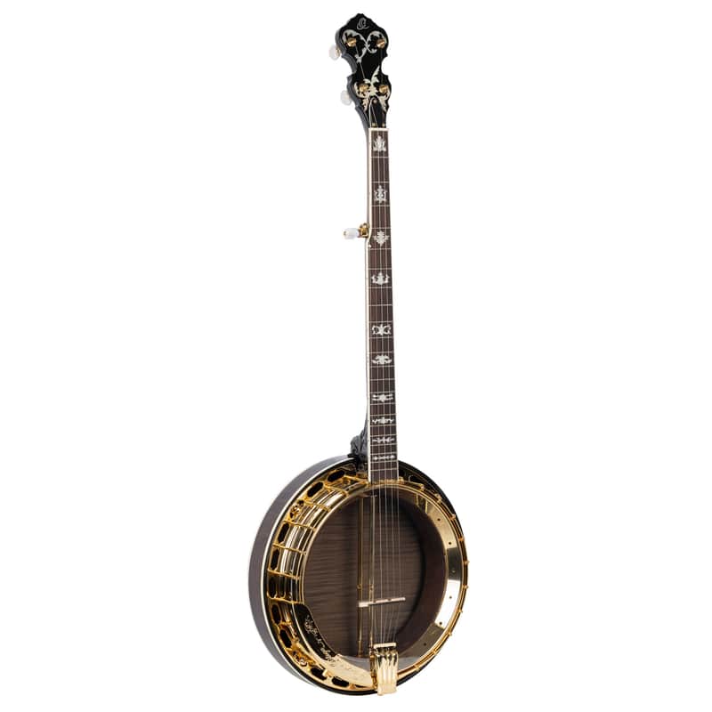 Ortega OBJ850-MA Falcon Series Solid Flamed Maple Resonator Hard Maple Neck 5-String Banjo w/Gold Hardware & Gig Bag image 1