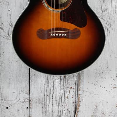 Epiphone 2018 EJ-200 Coupe Acoustic Electric Guitar Vintage Sunburst with Case image 1