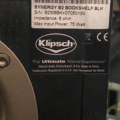 Klipsch Synergy B-2 Bookshelf Speakers Pair w/Original Grilles – Excellent - Black image 6