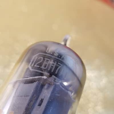 RCA 12BH7A tNOS AT1000 TESTED Balanced! PI Vacuum Tube grey plate 12BH7 dual triode 1962-1968 image 5