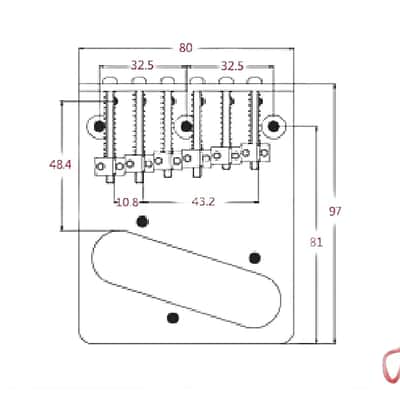 Gold Guitar Tele Style 6 Brass Saddles Bridge image 10
