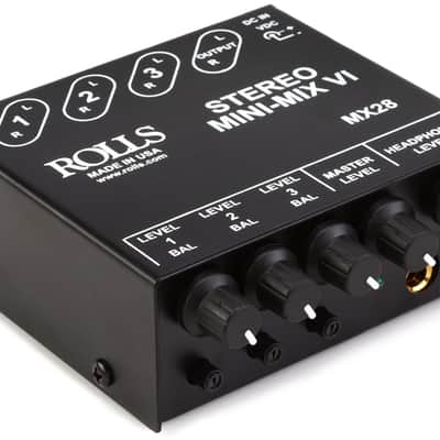 Rolls MX28 Stereo Mini-Mix VI 3-channel Stereo Line Mixer image 1