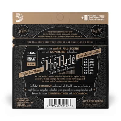 D'Addario EJ46 Pro-Arte Nylon Classical Guitar Strings, Hard Tension image 4
