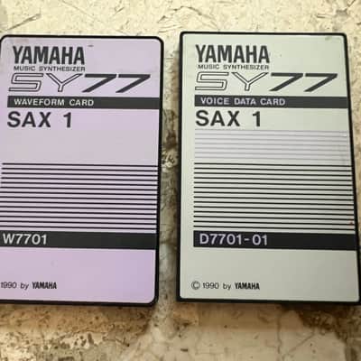 Yamaha SY/77 sax voice data card set image 1