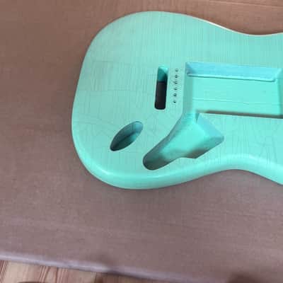 1873g Kohlin Guitars S-Type Roasted Pine replacement body Aged Nitro Relic Vintage Surf Green Made in Sweden image 6