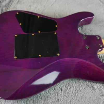 Tokai Floyd Rose - Purple Fade Sharkfin Guitar HSS L. White Pickups image 13