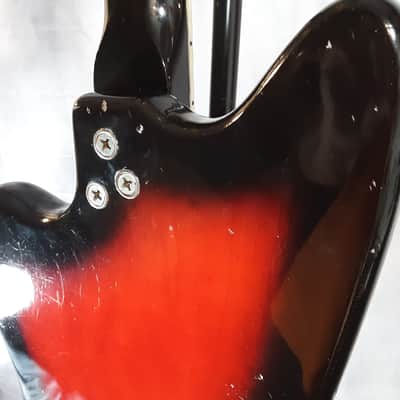 Harmony Holiday Model 1478, Rare & Vintage, Made in USA, Solid Body Electric Guitar 1965 Red Burst image 15