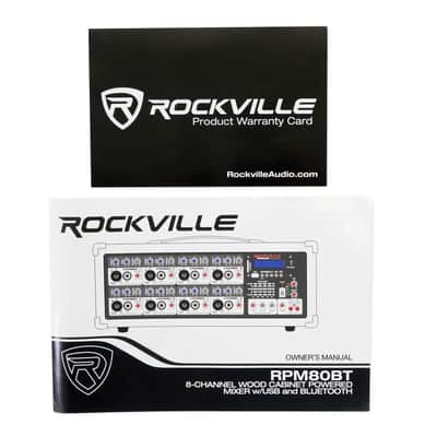Rockville RPM80BT 2400w Powered 8 Channel Mixer/Amplifier w/Bluetooth/EQ/Effects image 8