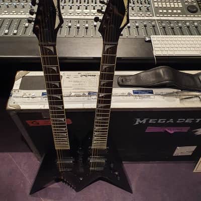 Dave Mustaine's  Personal Dean Double Neck Flying King V VMNT Megadeth Tour Guitar Signed by him KV1 image 13