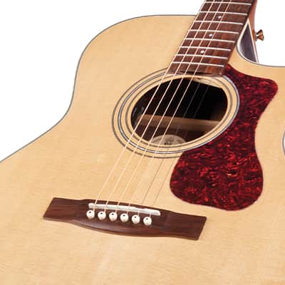 Guild OM-150CE Natural, All Solid Wood, Sitka Spruce Top, Indian Rosewood B/S, Acoustic Electric image 5