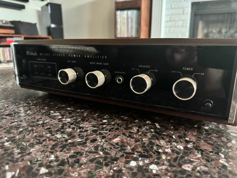 McIntosh MC 502 Power Amplifier 1978-1982 With Wood Case image 1