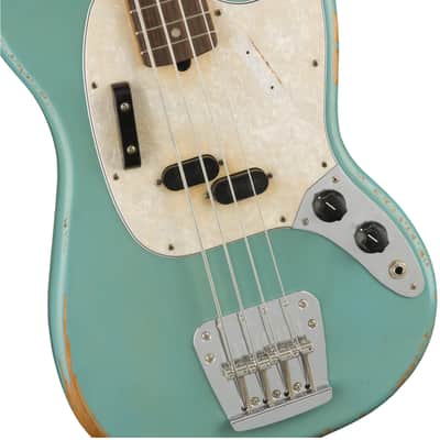 Fender JMJ Road Worn Mustang Bass Faded Daphne Blue Rosewood image 5