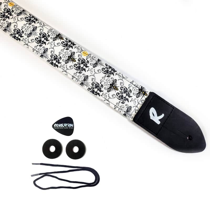Honey Bee Guitar Strap - Bee Guitar Strap - Bees  Guitar Strap -Double Padded for Comfort - Univers image 1