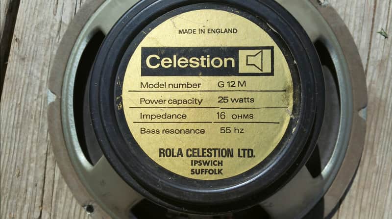 Blackback Celestion Speaker G12M 55hz image 1