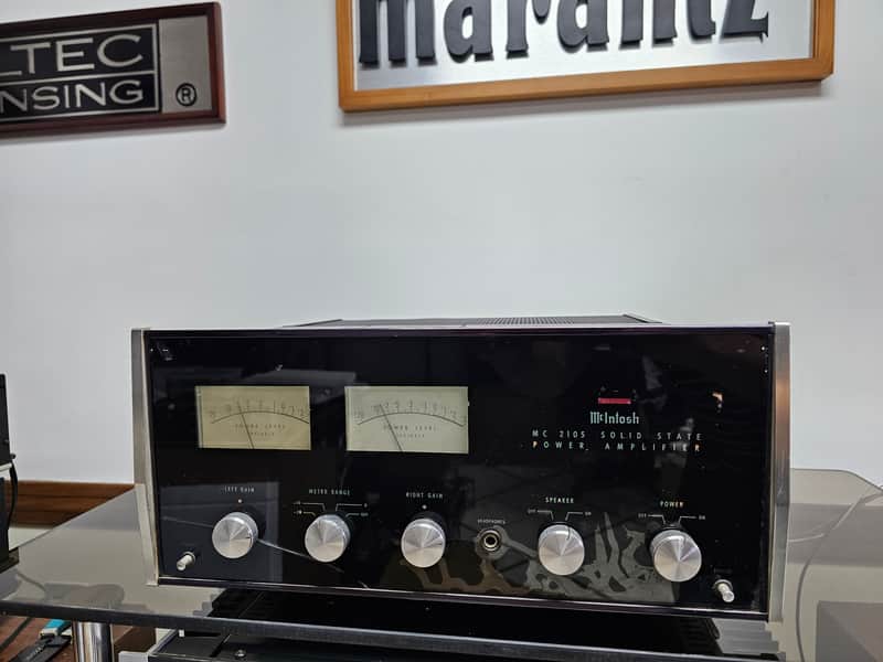McIntosh MC-2105 Stereo Power Amplifier Serviced Operational.