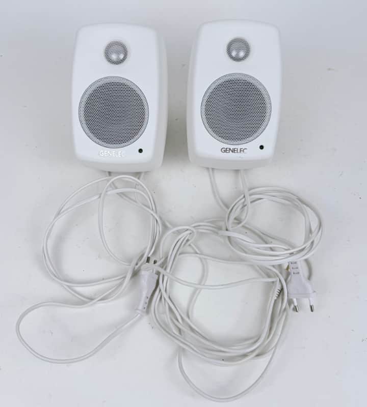 Genelec 6010A 3" Active Nearfield Studio Monitors - White image 1
