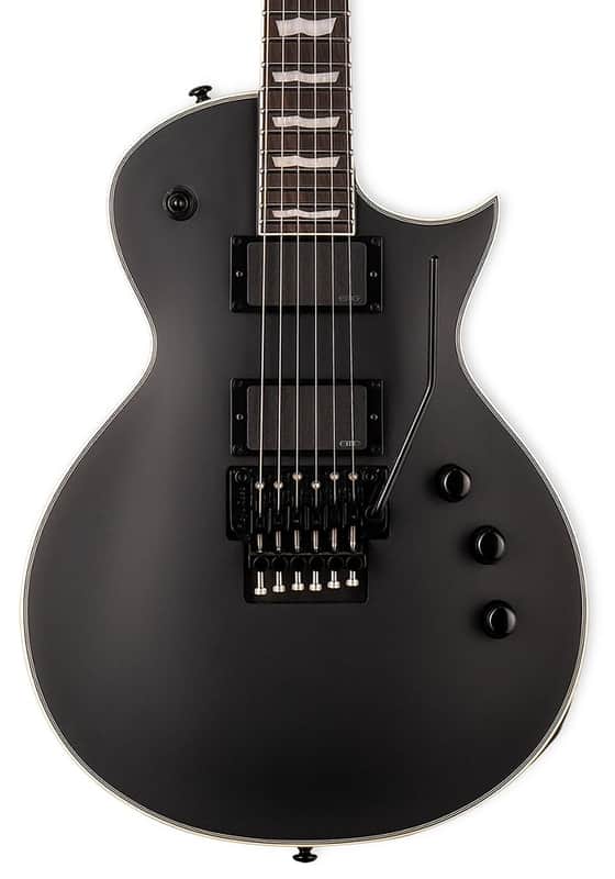 ESP LTD EC-1000 FR Electric Guitar. Black Satin EMG image 1
