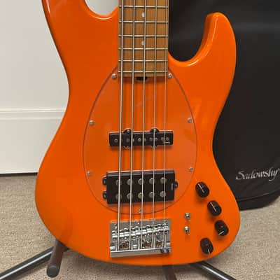 Sadowsky MetroExpress 21 Fret Vintage M/J Bass 5 String Maple Fretboard - Candy Apple Orange image 2