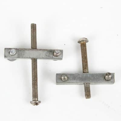 Original 1953 Fender Precision Bass Bridge Saddles Vintage Pre-CBS P-Bass Parts USA 1950s image 2