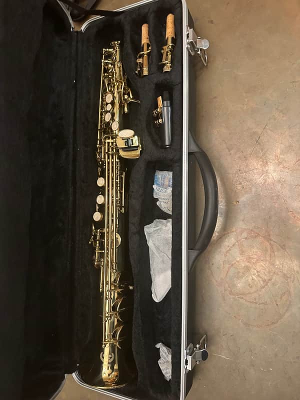 Hunter Soprano Saxophones with case, two necks and mouthpiece included - Demo - Play tested only image 1