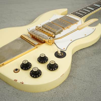 2020 Gibson Jimi Hendrix '67 SG Custom, Aged Polaris White image 8