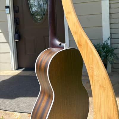 07-01 Aria 131 Parlor Rubber Bridge Guitar w/ Flats (2020s - Green) image 4