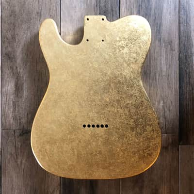 Made to Order - FRANCHIN Mars guitar body Impressionist METALLIC LEAF (Gold/Silver/Copper/Bronze texture) Basswood Poplar Telecaster-Tele-T-Style Made in Italy image 9