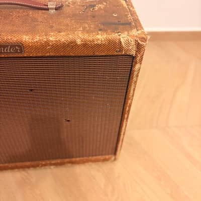 Immagine 1955 Fender Pro Amp 5E5 Narrow Panel Tweed Early 3 Control 5E3 Deluxe Style Jensen P15N - 5