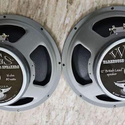 Warehouse Guitar Speakers WGS British Lead 80 16ohm 80 watt speakers ( Pair) 2017 - Grey image 3