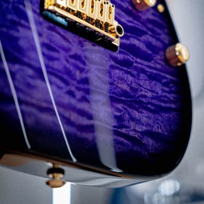 Suhr Standard Thin Burst LE Trans Purple, Roasted Alder, Quilt Maple, IRW, Gold Hardware HH image 3